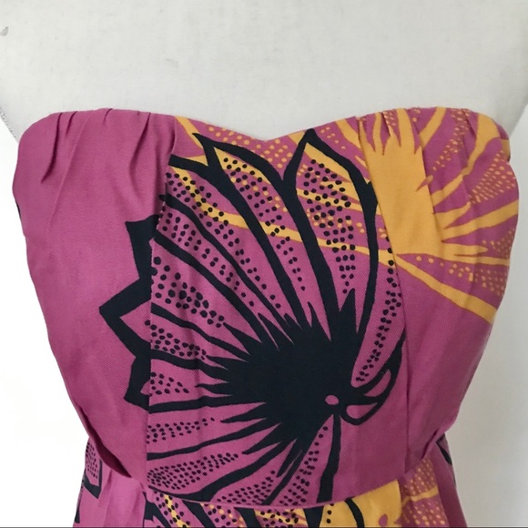 ANTHRO Sariah Agave Burst Strapless Dress (Size 4) - Picture 2 of 4